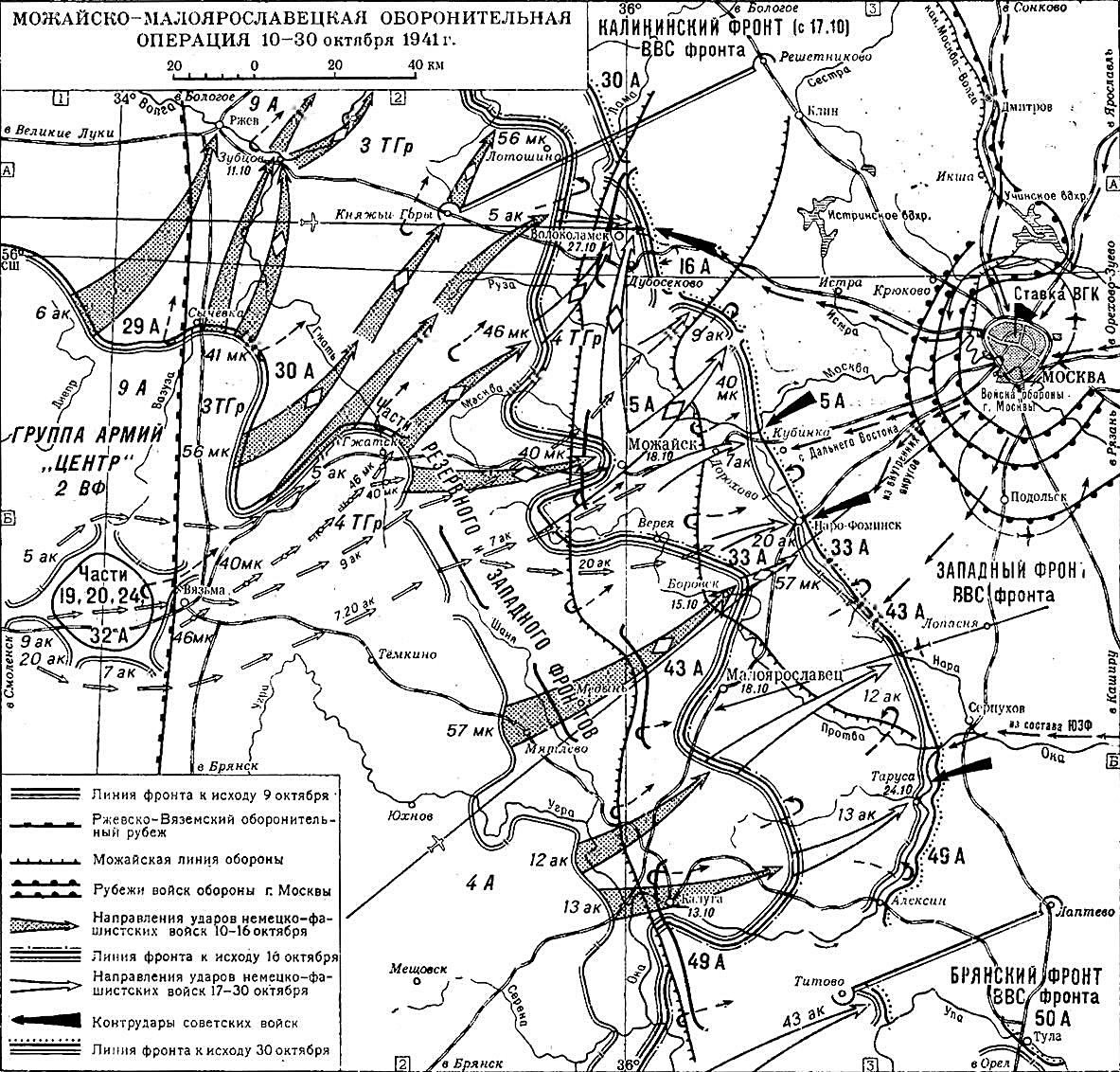 Карта боев под москвой в 1941 году